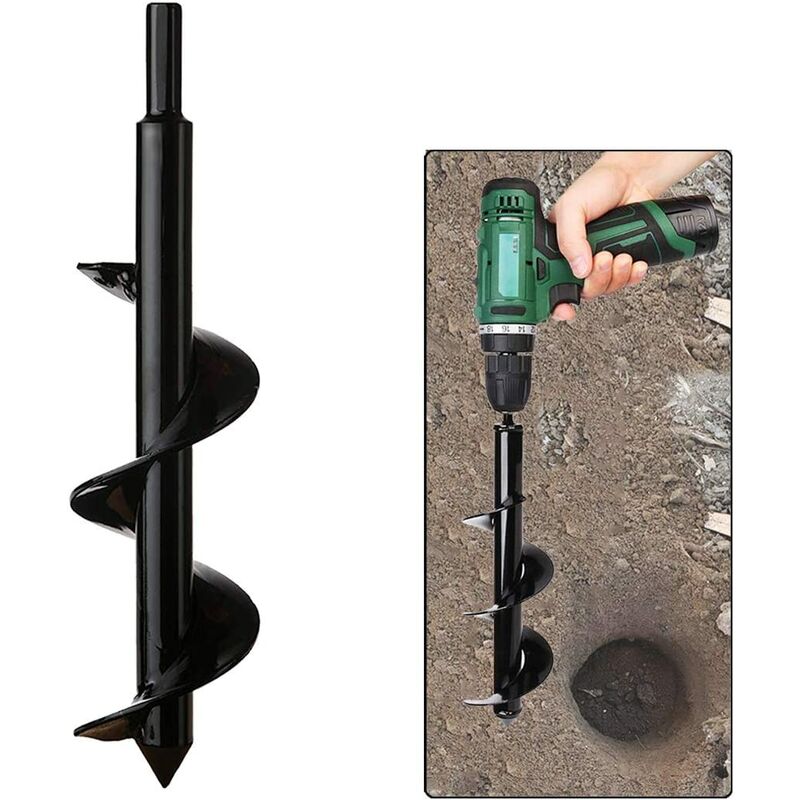 

Taladro de jardín, vástago hexagonal de acero inoxidable, barrena térmica, agujeros de excavación para cultivo profundo, práctica herramienta de