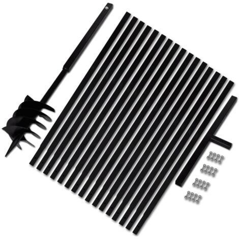 Taladro De Tierra Con Mango 180 mm Con Tubo De Extensión 17 M Acero