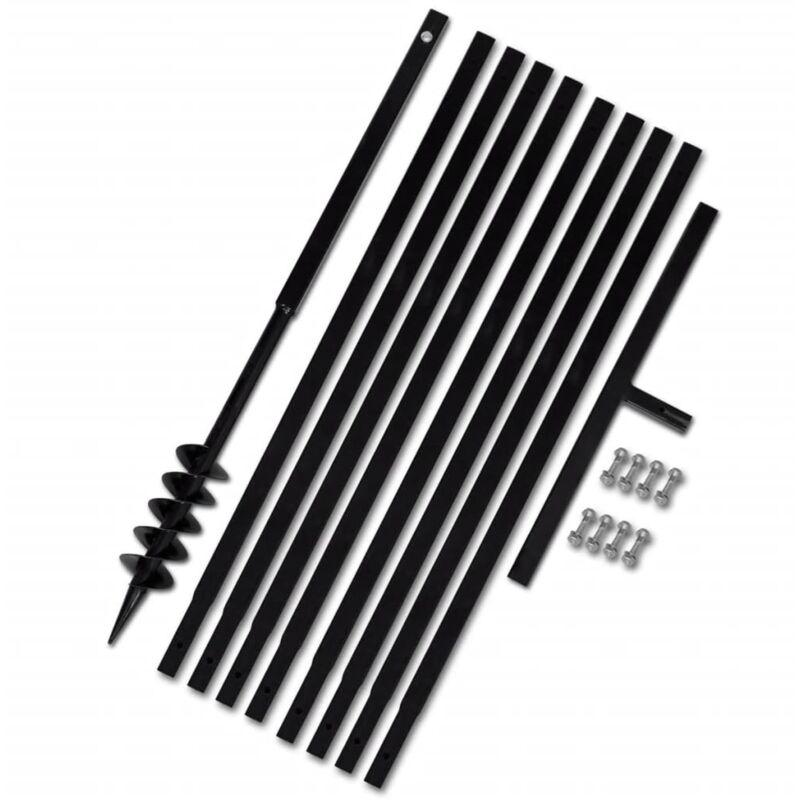

vidaXL Taladro de Tierra con Mango de Acero Tubo de Extensión 80 mm 9 m