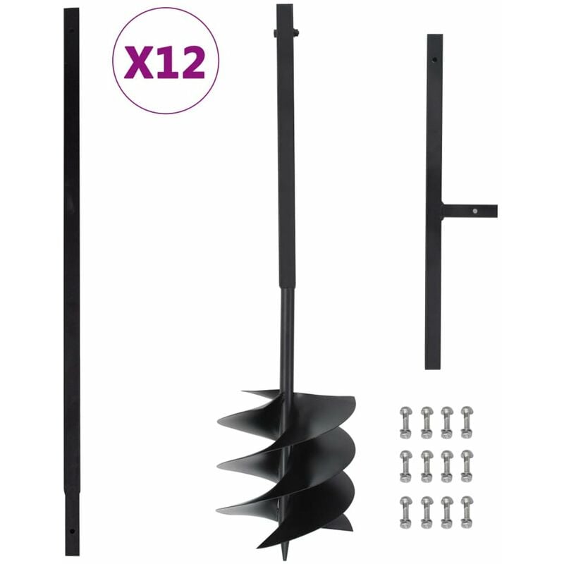 

Taladro de tierra con mango 250 mm tubo de extension 12 m acero