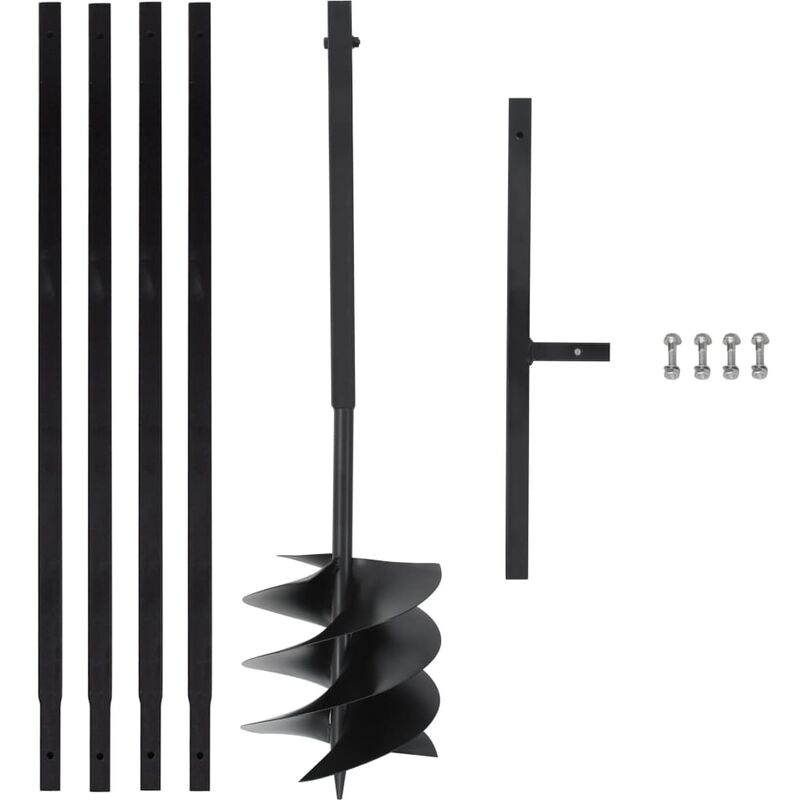 

Taladro de tierra con mango 250 mm tubo de extensión 4 m acero