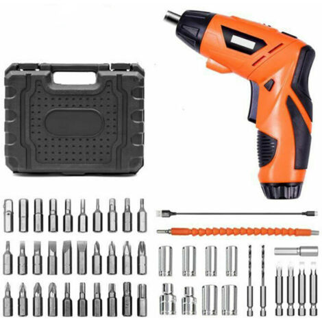Taladro/destornillador inalámbrico de doble morfología, recargable por USB, 4,2 V, 1500 mAh, 230 U