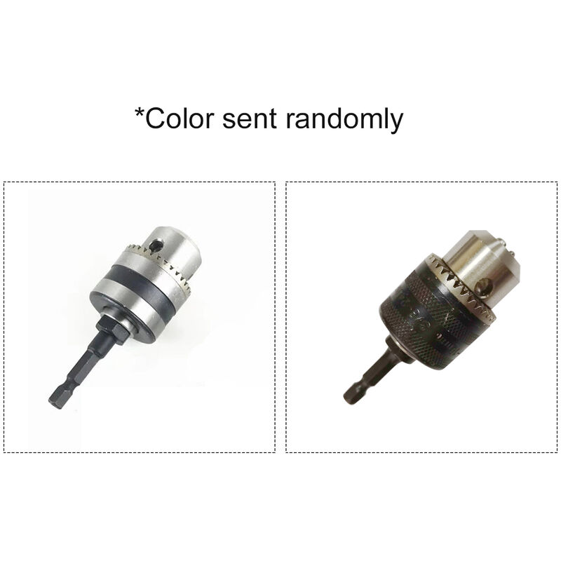 

Taladro electrico Chuck adaptador convertidor de 3/8" Drill Chuck con 1/4" Quick Change vastago hexagonal Transformar atornillador de impacto y llave