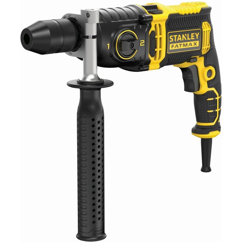 

Stanley ® - Stanley FMEH1100K-QS Taladro Percutor 1.100W, portabrocas metálico 13mm automático, 2 velocidades 0 - 1.100/3.200 rpm, 54.400 ipm