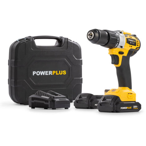 Taladro percutor 20v 2 bat sin escobilla powx00512 powerplus