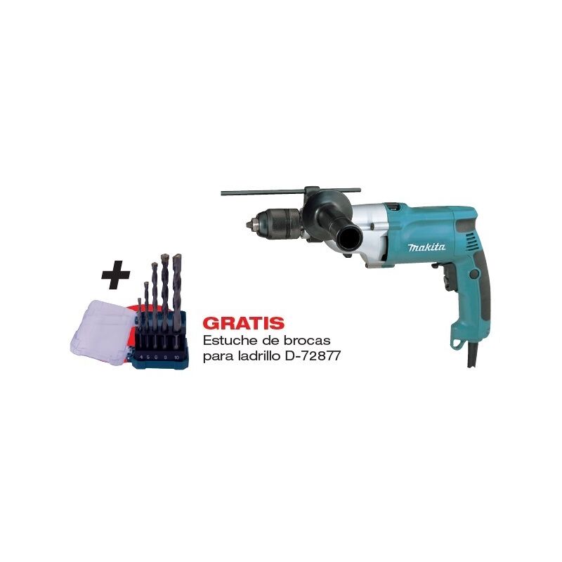 

Makita - Taladro percutor 720W 13mm HP2051 PRK00383 + estuche de brocas