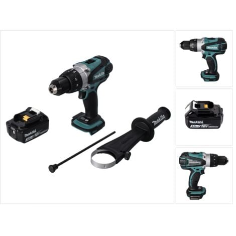 Taladro percutor a batería Makita DHP 458 F1 18 V 91 Nm + 1x batería 3.0 Ah - sin cargador