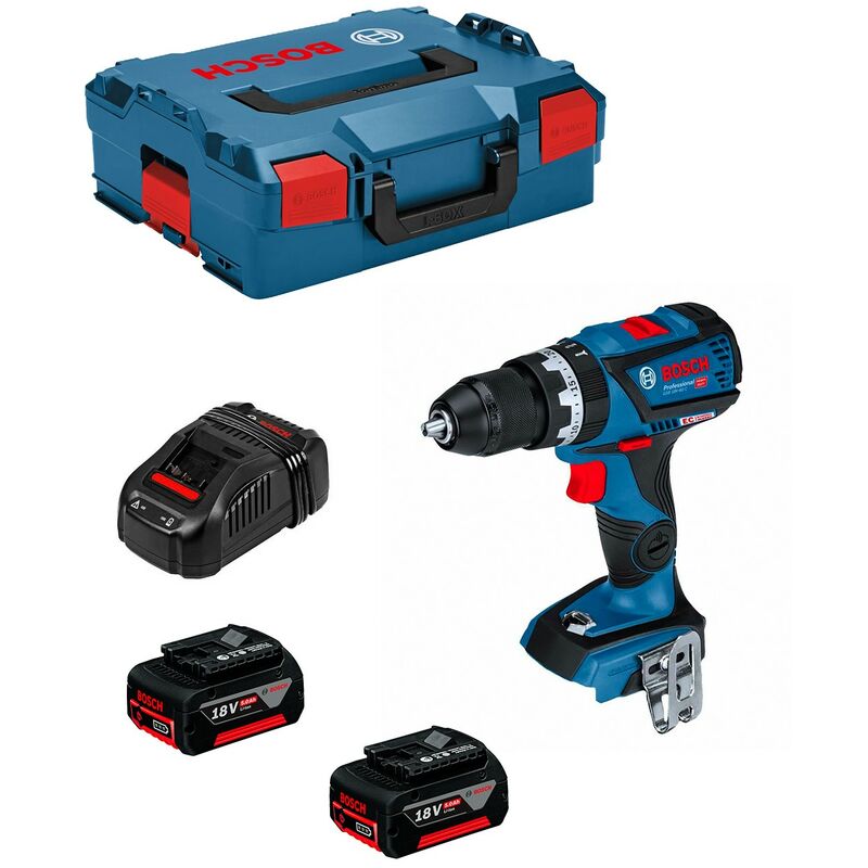 

Taladro Percutor BOSCH GSB 18V-60 C (2 x 5,0 Ah + GAL1880CV + L-Boxx 136)