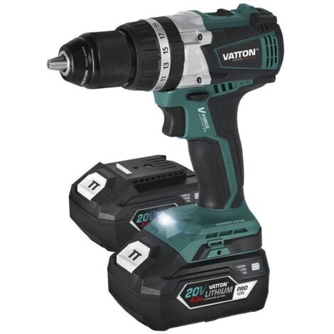 TALADRO PERCUTOR BRUSHLESS VATTON 20V 2 BATERÃAS 4.0Ah
