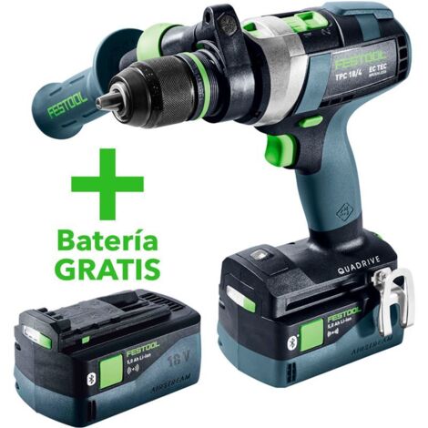 Taladro Percutor FESTOOL QUADRIVE TPC 18/4 I-Basic (1 x 5,0 Ah + Systainer SYS3 M 187)
