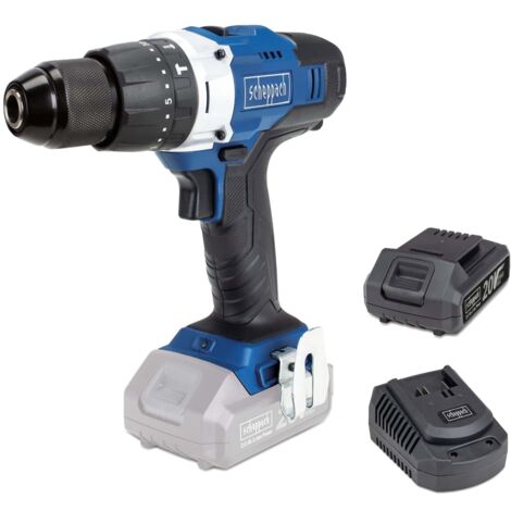 Taladro percutor inalámbrico 20V, CCD45-20ProS, LED - SCHEPPACH - con 1 batería 20V 2.0Ah - cargador - 5909221900