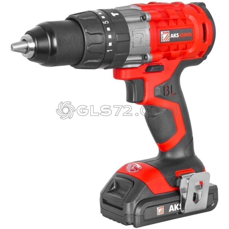 

TALADRO PERCUTOR INALAMBRICO BATERÍAS BRUSHLESS 2Ah 18V HOLZMANN AKS45IND