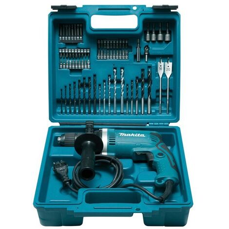 Taladro percutor MAKITA - 710W + kit de accesorios - HP1631KX3