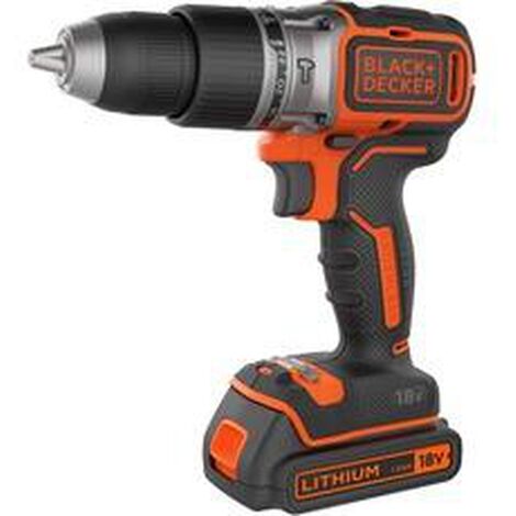 Taladro percutor sin escobillas / Brushless 18V 1.5 Ah BL188KB Black+Decker