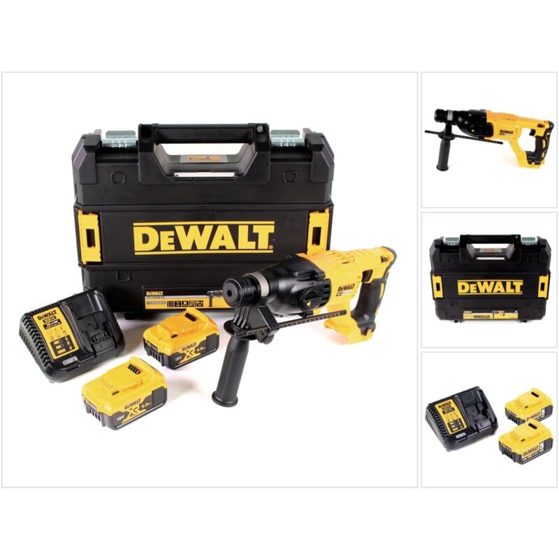 Dewalt - Martillo combinado sin cable dch 133 P2 18V 2.6J sds plus Brushless + 2x batería 5.0Ah + cargador + tstak