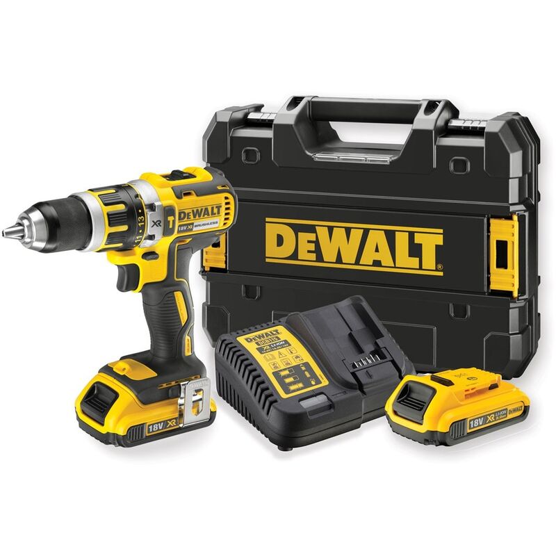 

DeWalt DCD795D2 18V Litio-Ion Juego de Taladro combinado (2x2.0Ah batería) en TSTAK - sin escobillas