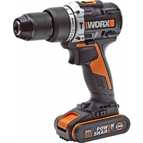 Worx WX370 - Taladro Percutor 20V (2bat 2.0Ah)