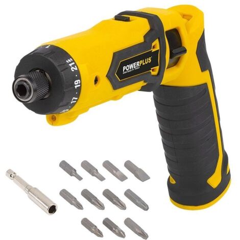 Taladro powerplus powx00410 sin cable 7.2V 20 ajustes torque