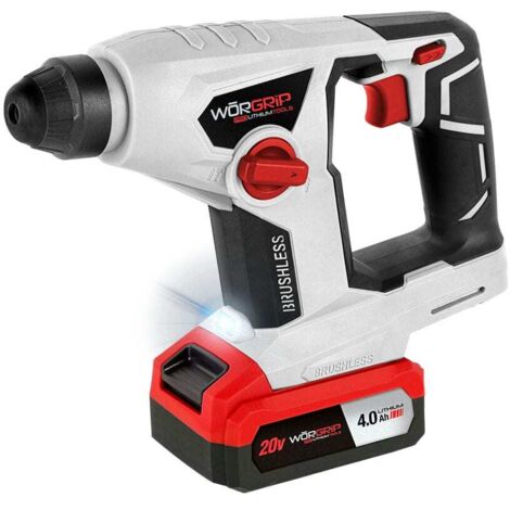 Taladro SDS perforador brushless 4.0Ah WORGRIP 20V
