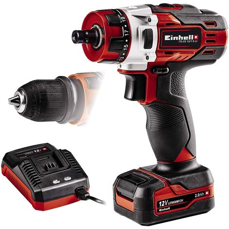 Einhell Taladro sin cable TE-CD 12/1 X-LI (1X2,0 Ah)