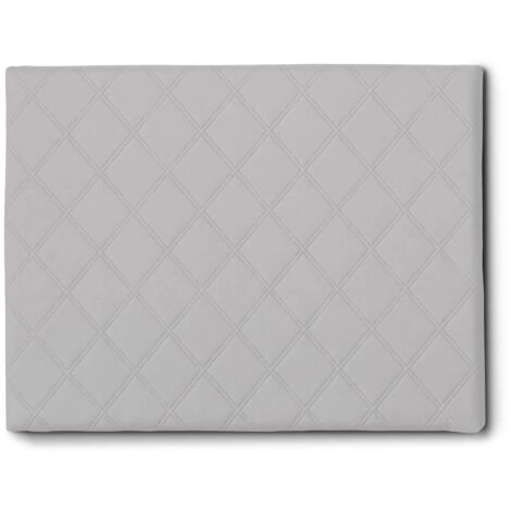 Talamo Italia Cabecero de cama Cleziana, Cabecero en polipiel en la pared, 100% Made in Italy, adecuado para cama individual, 90x60cm, Blanco,, con embalaje reforzado