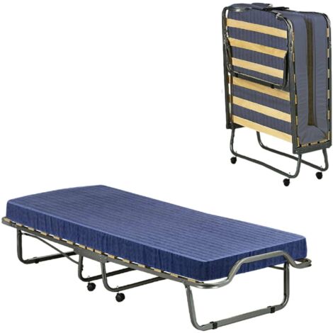 Talamo Italia - Cama plegable Rosalba, Cuna con 15 somier, cama individual que ahorra espacio, 100% Made in Italy, 80x200h40 cm, colchón incluido, con embalaje reforzado