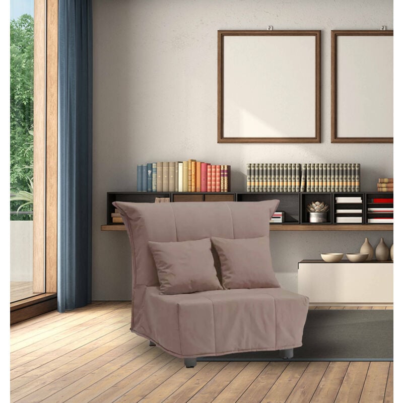 talamo italia - canapé alma, canapé simple, 100% made in italy, fauteuil de salon avec ouverture trolley, en tissu matelassé, avec oreillers inclus,