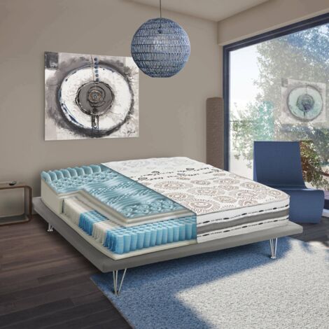 Talamo Italia Colchón individual Zita, funda extraíble en Memory Foam y Micromuelles independientes, 100% Made in Italy, Antiácaros e hipoalergénico, 80x190h25 cm, con embalaje reforzado