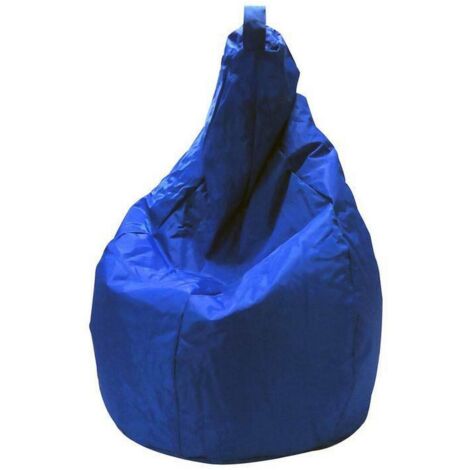 Talamo Italia Einfarbiger Sitzsack, blaue Farbe, Maße 80 x 120 x 80 cm