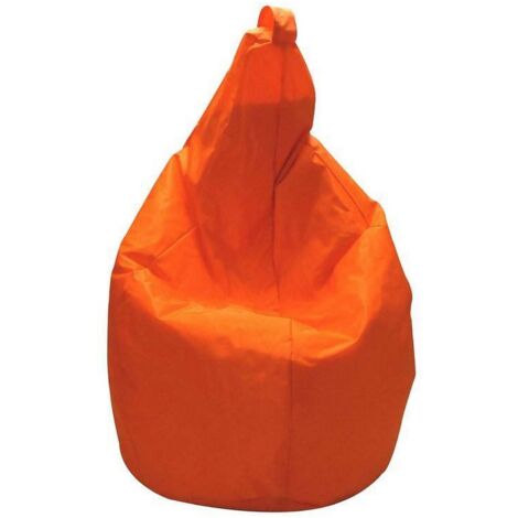 Talamo Italia Einfarbiger Sitzsack, orange Farbe, Maße 80 x 120 x 80 cm