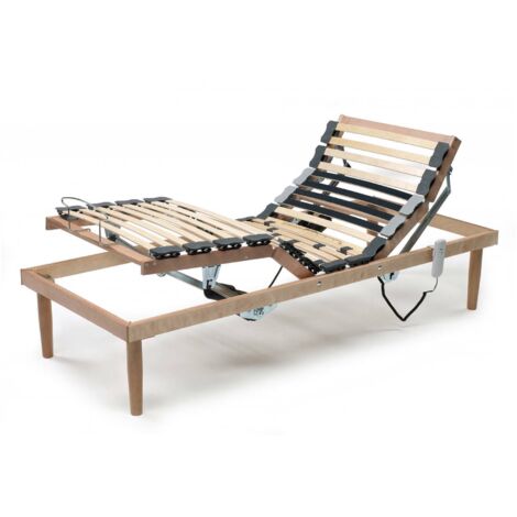 Talamo Italia Einzelbettbasis Damiana, Holzlattenrost mit Motor, 100% Made in Italy, Motorisierte, neigbare orthopädische Basis, Cm 80x190h 34