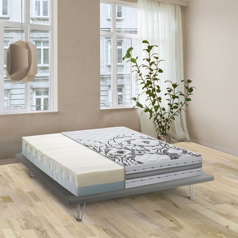 Talamo Italia Einzelmatratze Serafina, Memory-Foam- und Waterfoam-Matratze, 100% Made in Italy, Anti-Milbe und hypoallergen, Cm 80x190h 22