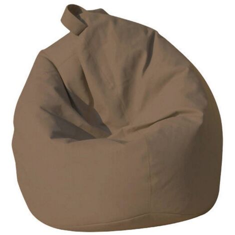 Talamo Italia Eleganter Sitzsack, Farbe beige, Maße 80 x 120 x 80 cm