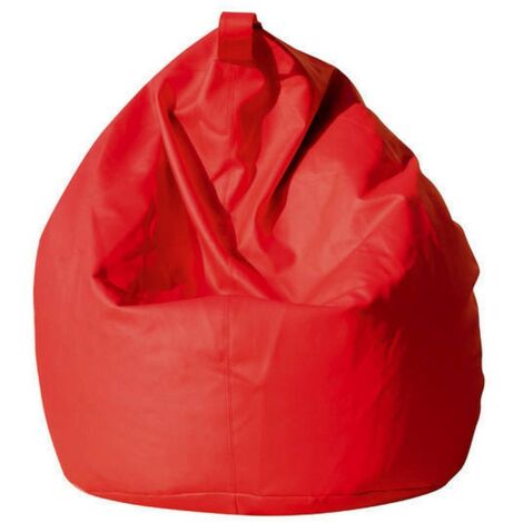Talamo Italia Eleganter Sitzsack, rote Farbe, Maße 80 x 120 x 80 cm