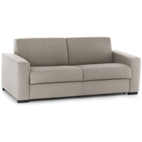 Talamo Italia Festes Sofa Mara, 3-Sitzer-Sofa, 100% Made in Italy, Sofa-Wohnzimmer, aus gepolstertem Stoff, mit schmalen Armlehnen, Cm 200x95h90, Turteltaube
