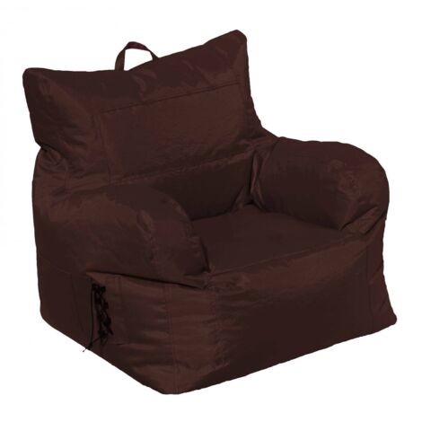Talamo Italia Gepolsterter Sessel mit Armlehnen, braune Farbe, Maße 80 x 80 x 80 cm