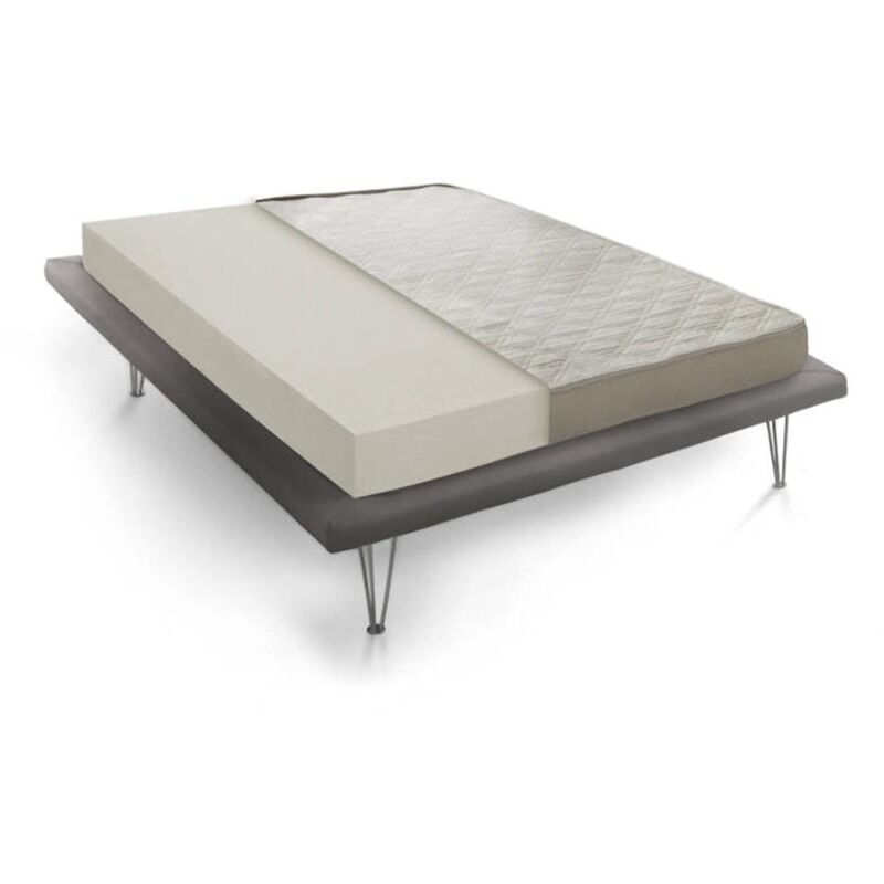 Dmora - Talamo Italia Matelas carré et demi Daria, Matelas en mousse d'eau, 100% Made in Italy, Anti-acarien et hypoallergénique, Cm 120x190 h14