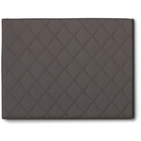 Talamo Italia - Letto singolo Arak, Testata in ecopelle a muro, 100% Made in Italy, adatta a letto Singolo, Cm 90x60, Tortora