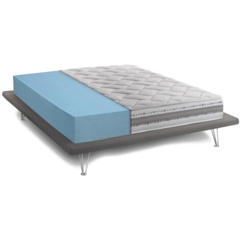 Talamo Italia Matelas double Sveva, Matelas déhoussable en Memory Foam et Waterfoam, 100% Made in Italy, Anti-acarien et hypoallergénique, Cm 140x190 h21, avec emballage renforcé