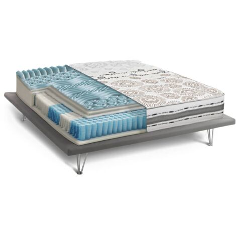 Talamo Italia - Materasso matrimoniale Aclio, sfoderabile in Memory Foam e Micromolle indipendenti, 100% Made in Italy, Anti acaro e Anallergico, Cm 160x190h25