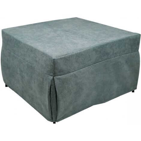 Talamo Italia - Pouf Arno, Poltrona multiuso, Poltroncina sacco, Pouf poggiapiedi, Made in Italy, 78x78 h45 cm, Azzurro