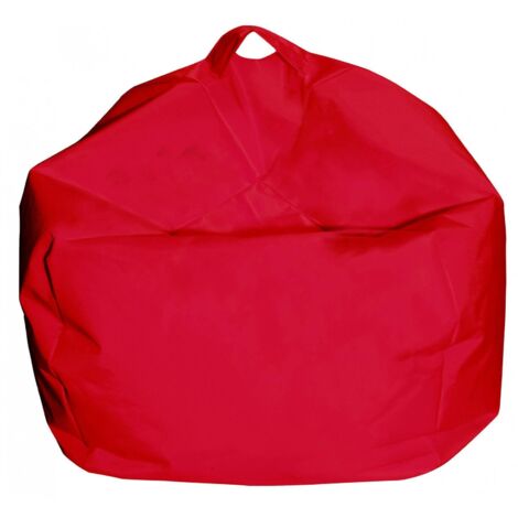 Talamo Italia - Pouf Ascia, Poltrona multiuso, Poltroncina sacco, Pouf poggiapiedi, Made in Italy, 65x65 h50 cm, Rosso