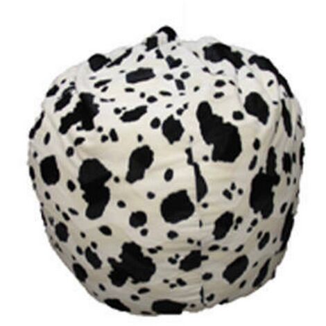 Talamo Italia Pouf-Tasche mit Fantasie, schwarz-weiß, Maße 80 x 120 x 80 cm