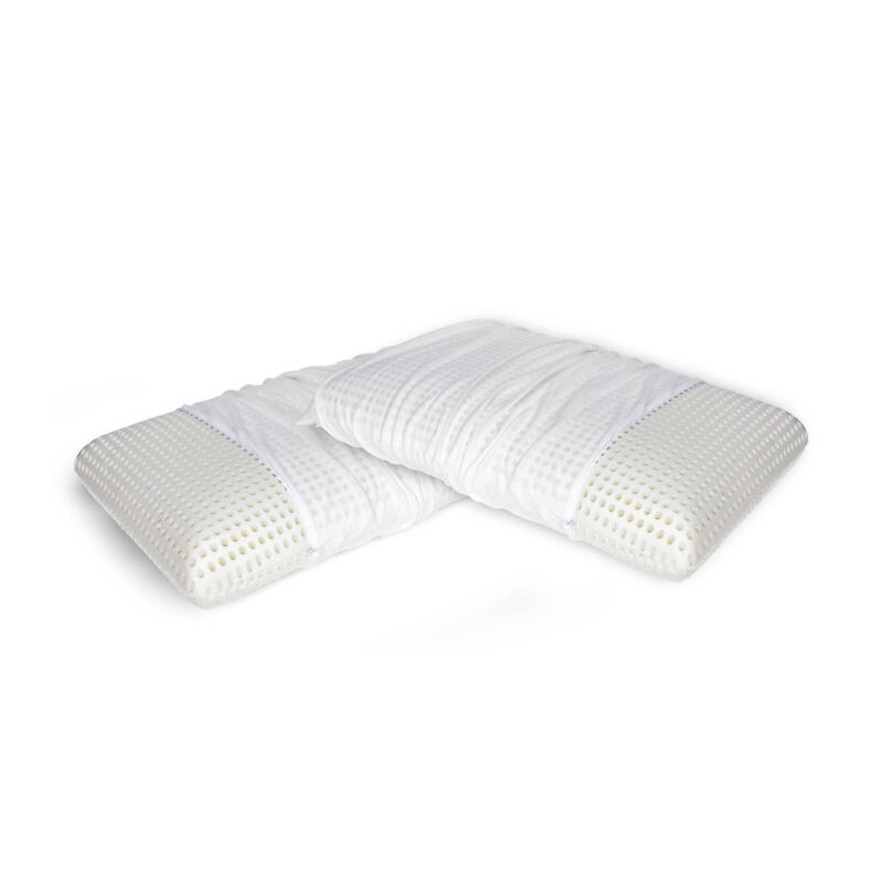 

Set of 2 Pillows for bed, 100% Made in Italy, Removable 'soap' pillow in perforated Memory Foam, Hypoallergenic and Breathable, 70x40xh16 cm - Talamo