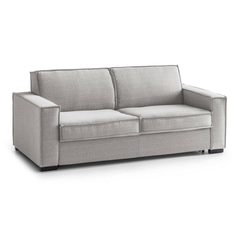 

Sofá cama Beatrice con 2 asientos Grande, Sofá de sala de estar, Made in Italy, Apertura giratoria con colchón y red incluidos, en tejido acolchado,