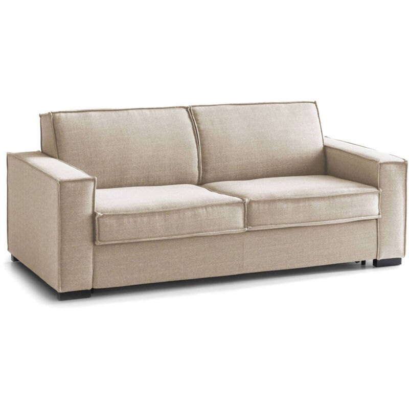 

Sofá cama Beatrice 2 plazas, Sofá de sala de estar, Made in Italy, Apertura giratoria con colchón y red incluidos, en tejido acolchado, con