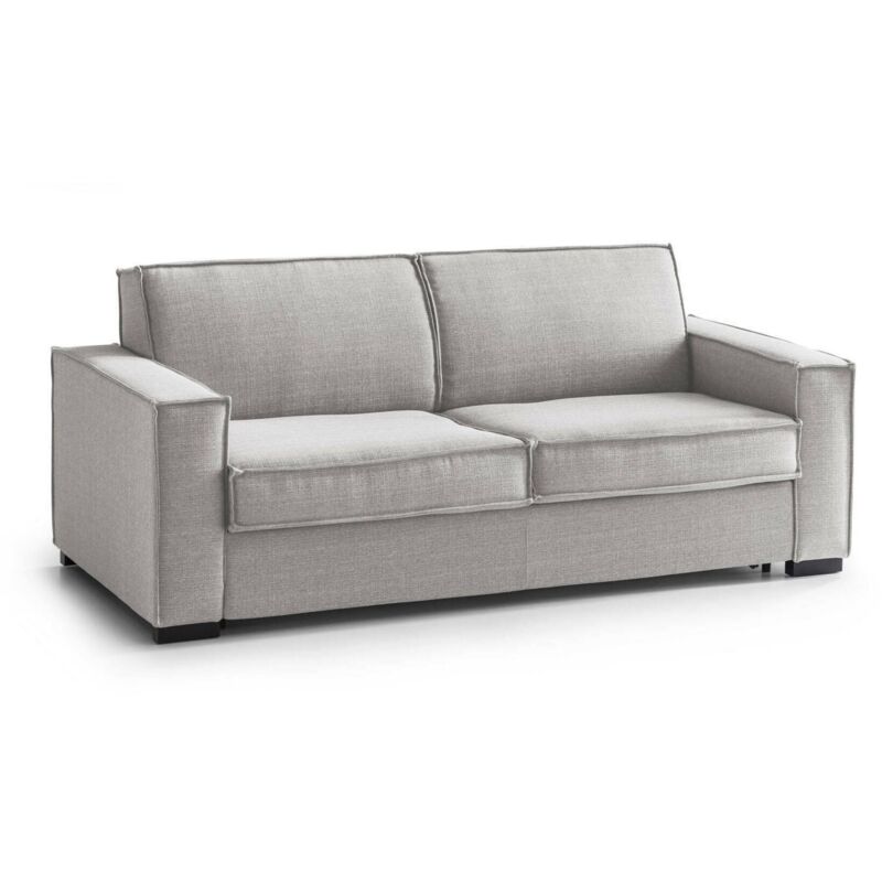 

Sofá cama Beatrice de 2 plazas Sofá de salón, Made in Italy, Apertura giratoria con colchón y red incluidos, en tejido acolchado, con reposabrazos