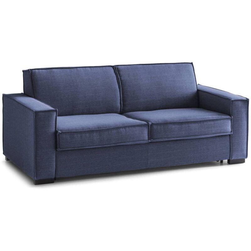

Talamo Italia Sofá cama Beatrice 3 plazas, Sofá de sala de estar, Made in Italy, Apertura giratoria con colchón y red incluidos, en tejido acolchado,