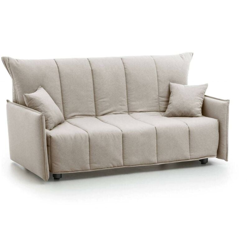 

Sofá cama Paola de 3 plazas Talamo Italia, Sofá de salón, Apertura de la carretilla, Made in Italy, en tejido acolchado, con reposabrazos estándar,