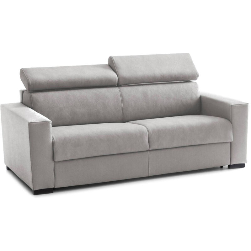 

Sofá cama Sonia 3 plazas, Sofá de sala de estar, Made in Italy, Apertura giratoria con colchón y red incluidos, con reposacabezas regulables y